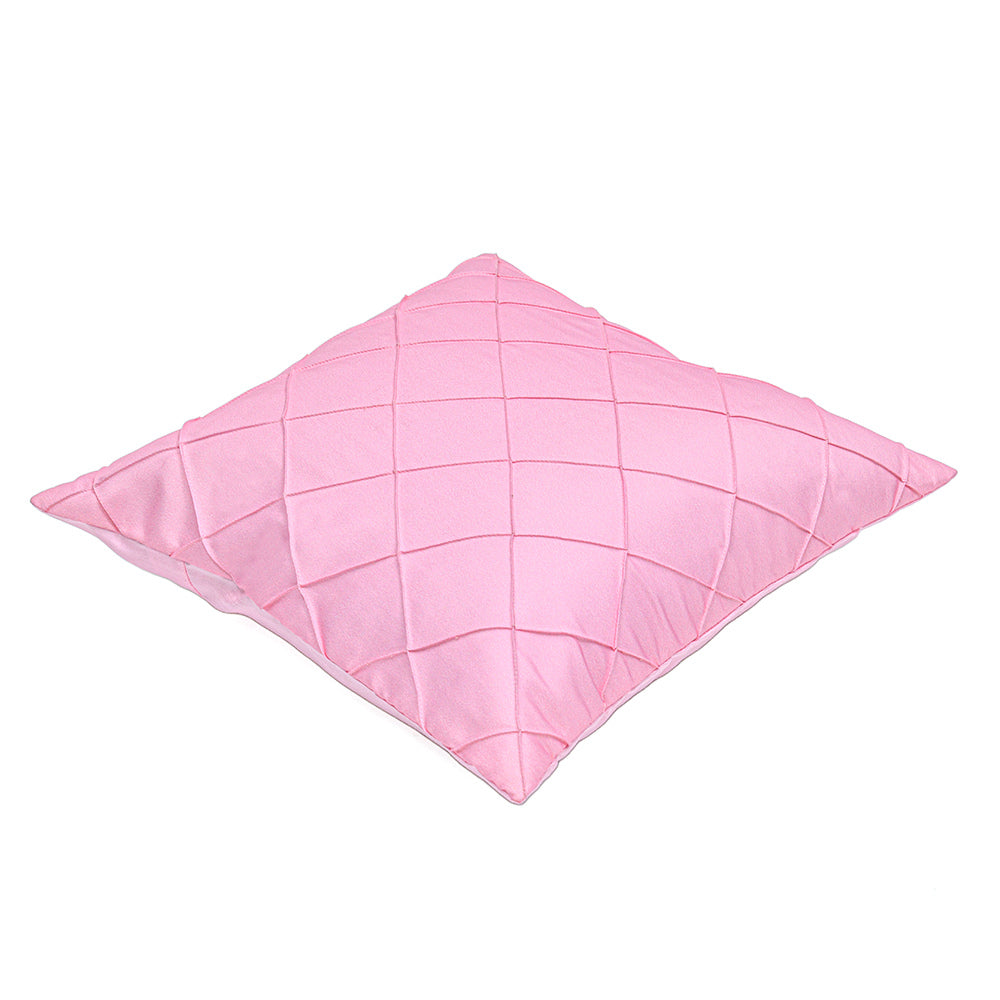Amelia Pintuck Textured Tafetta Fabric 16" x 16" Cushion Cover (Pink)