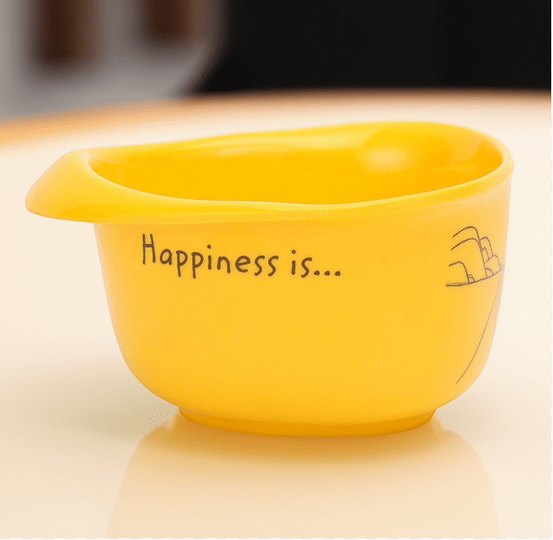 Happiness Triangular 300 ml Bowl (Yellow)