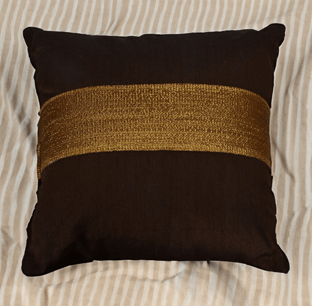 Ariel Earthy Ornate 12" x 12" Filled Cushion (Brown)