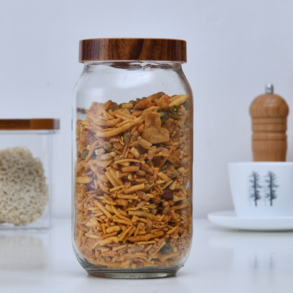 Multipurpose 1000 ml Round Storage Jar (Brown)