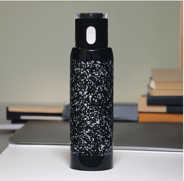 Granite Print 500 ml Sports Water Bottle (Black)