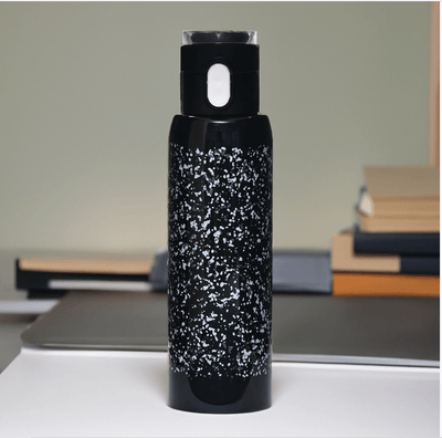 Granite Print 500 ml Sports Water Bottle (Black)