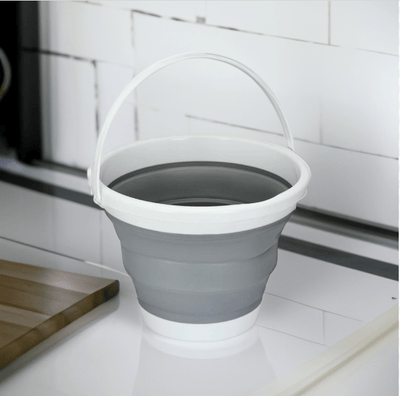 Collapsible Bucket (Grey & White)