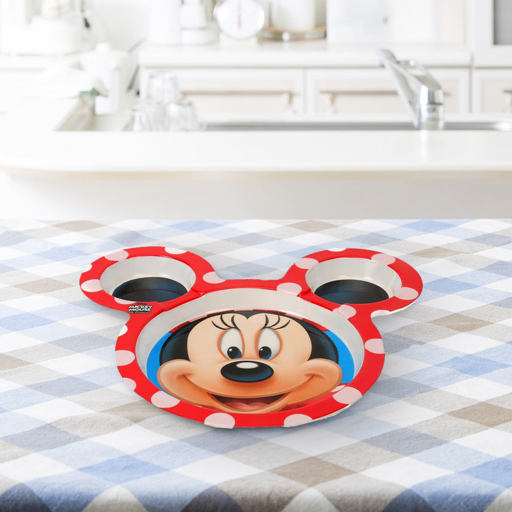 Minnie Face Chip & Dip Plate (Multicolor)