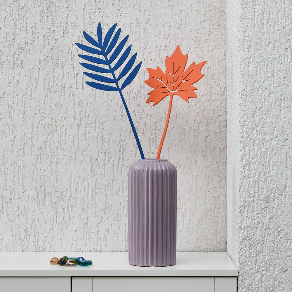 Cylindrical Decorative Ceramic Vase (Lilac)