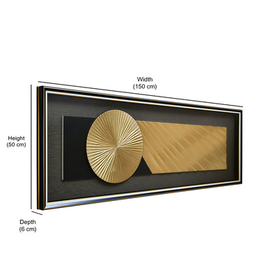 Chakra Illusion MDF & Glass Wall Decor (Gold)