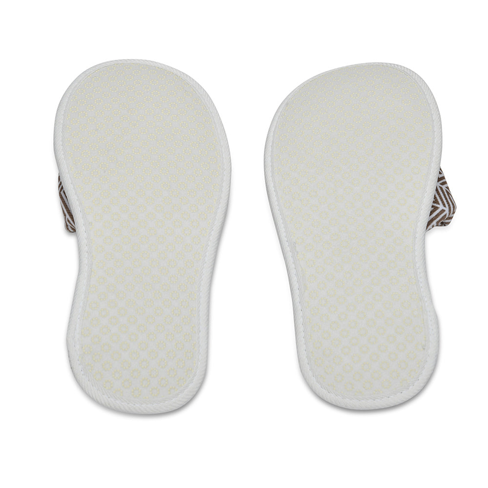Arias Greek Art Bamboo Polycotton Bath Slippers (Multicolor, Free Size)