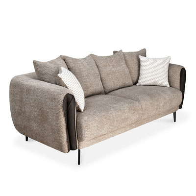 Canyon 3 Seater Fabric Sofa (Light Grey)