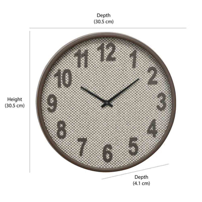 Round Plastic Analog Wall Clock (Taupe)