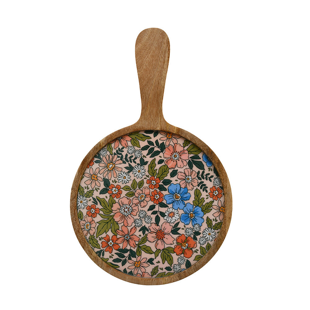 Wooden Serving Platter 41 x 26 cm (Multicolor)