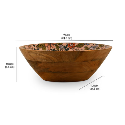 Wooden Large Serving Bowl 1700 ml (Multicolor)
