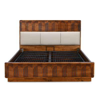Albury King Bed with Hydraulic Storage (Antique Cherry)