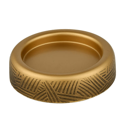 Round Metal Soap Dish (Antique Gold)