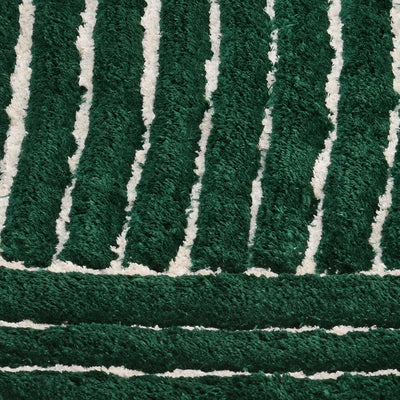 Abstract Polyester 20" x 30" Anti Skid Bath Mat (Green)