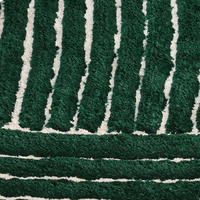 Abstract Polyester 16" x 24" Anti Skid Bath Mat (Green)