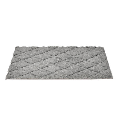 Diamond Polyester 20" x 31" Anti Skid Bath Mat (Grey)
