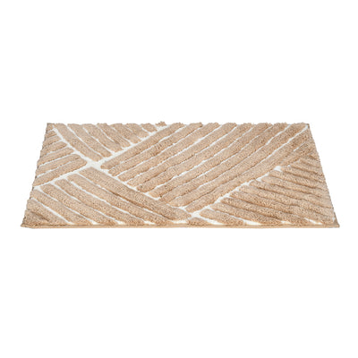 Abstract Polyester 20" x 30" Anti Skid Bath Mat (Brown)