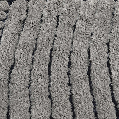 Abstract Polyester 20" x 30" Anti Skid Bath Mat (Grey)