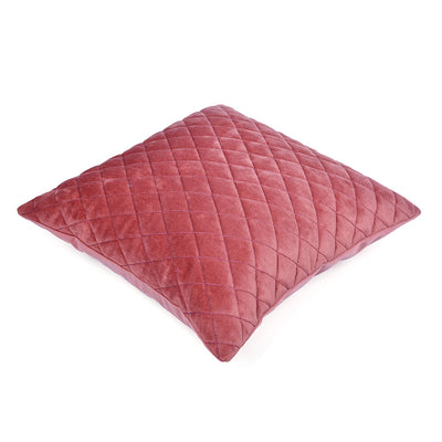 Quilted Embossed Polyester 16" X 16" Cushion Cover (Peach)
