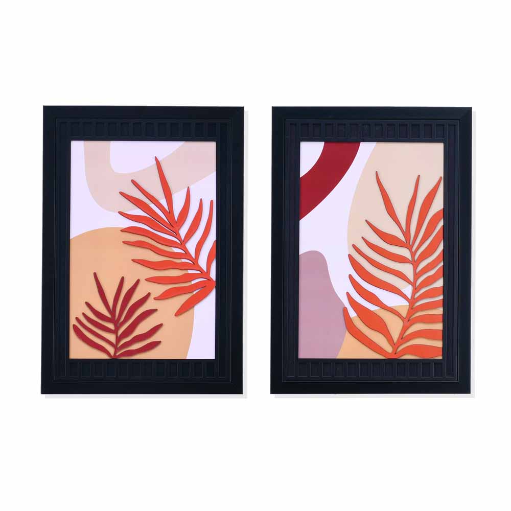 Foliage 3D Painting Set of 2 (Brown)