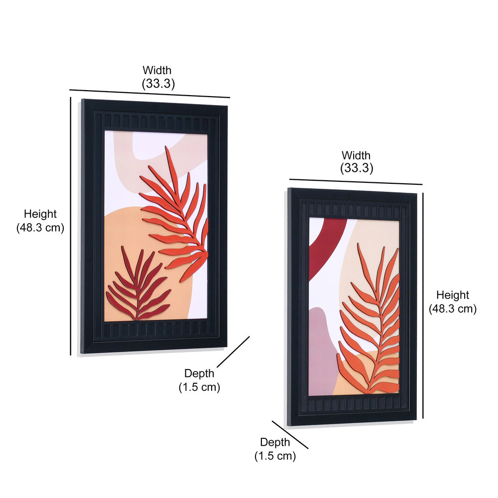 Foliage 3D Painting Set of 2 (Brown)