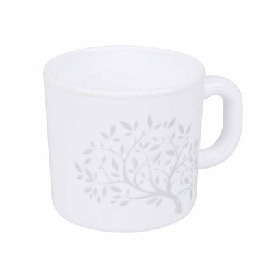 Arias by Lara Dutta Tree of Life Coffee Mugs Set of 6 (180 ml, White)