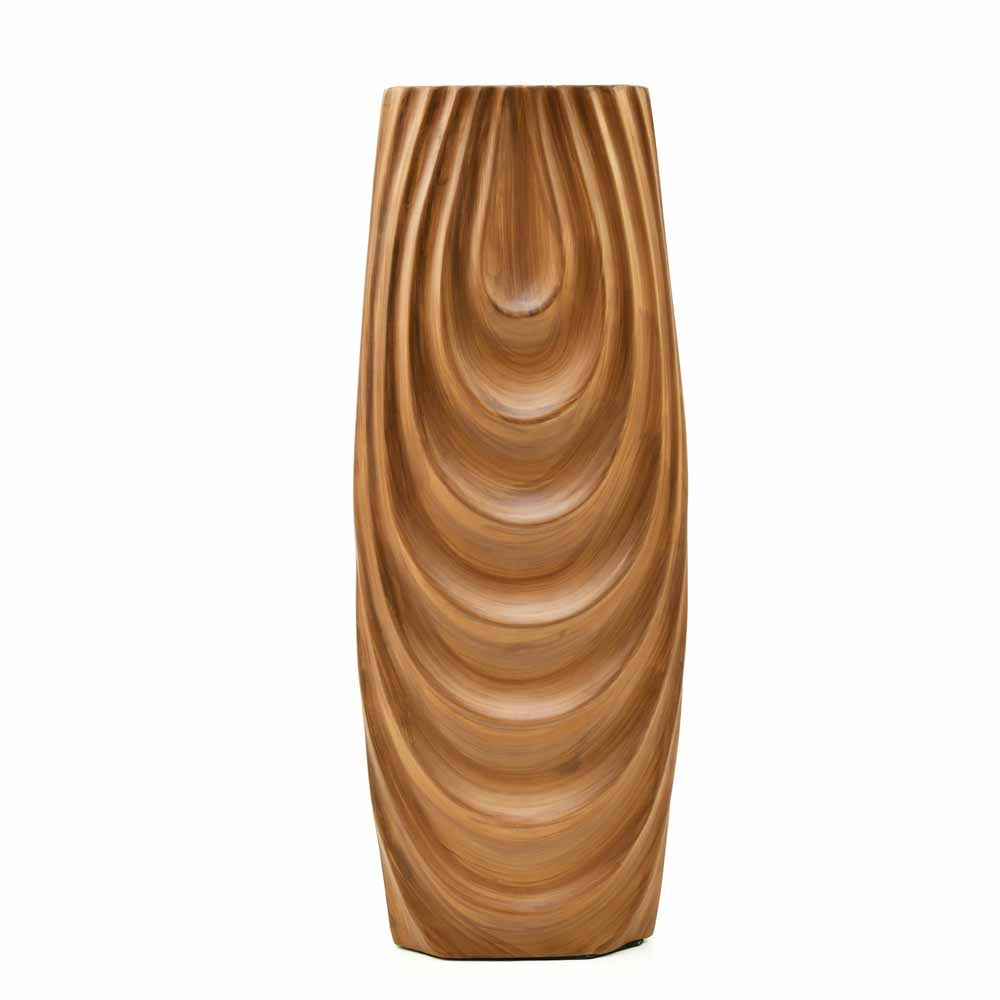 Droplet Polyresin Tumbler Vase (Brown)