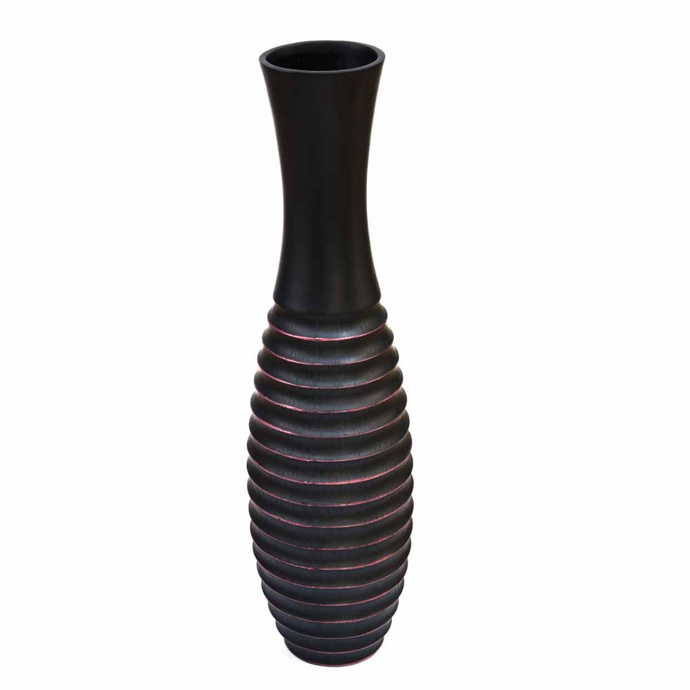 Hourglass Polyresin Floor Vase (Brown)