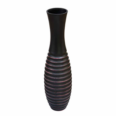 Hourglass Polyresin Floor Vase (Brown)
