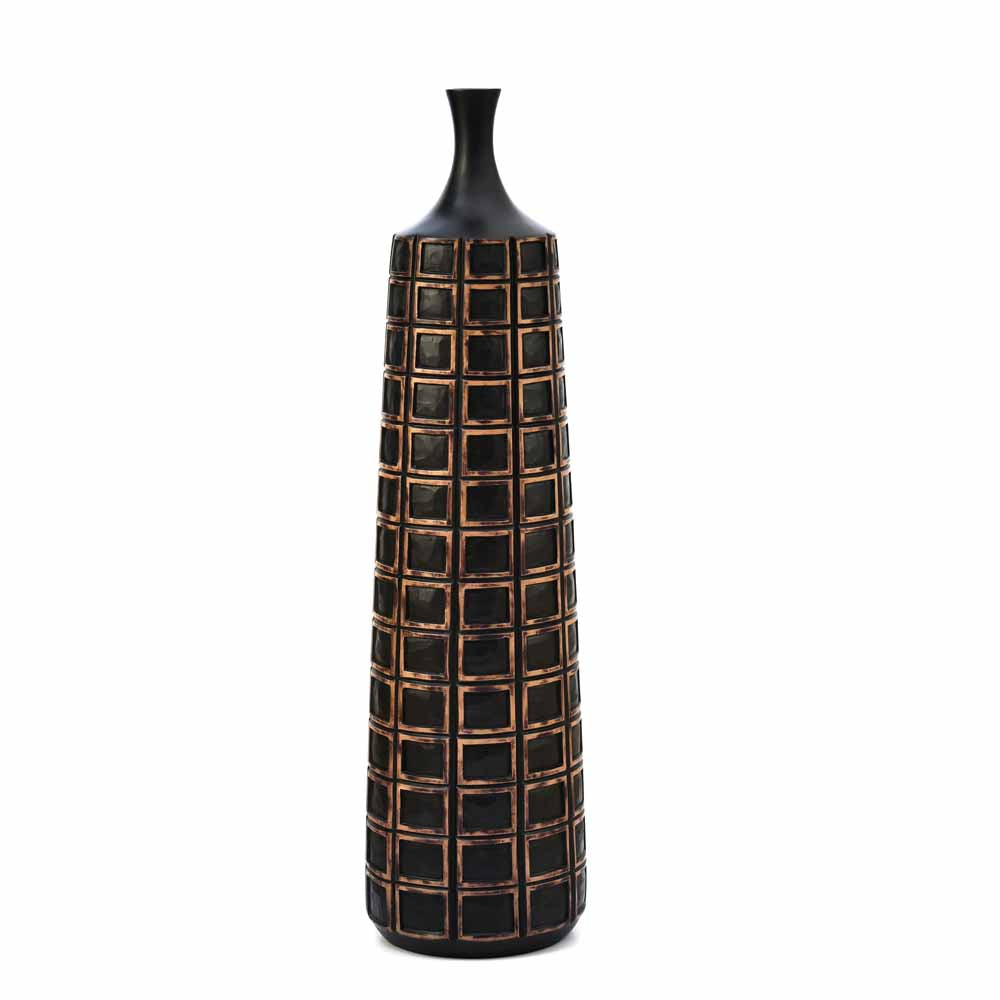Decorative Polyresin Floor Vase (Brown)