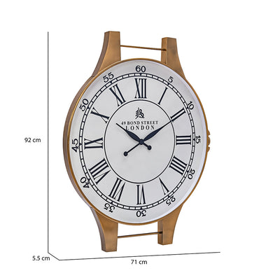 Wrist Watch Shaped Analog Wall Clock (Gold)