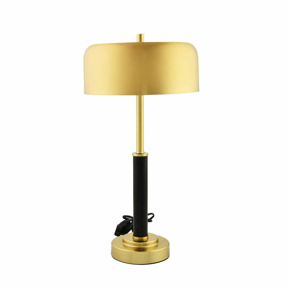 Metalia Metal Table Lamp (Black & Gold)