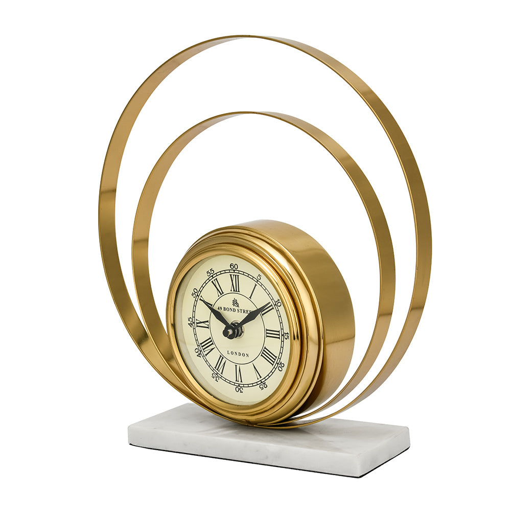 Dual Round Table Clock (Gold)