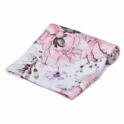 Arias by Lara Dutta Floral 250 GSM Bamboo Polycotton Hand Towel 40 x 60 cm (Multicolor)