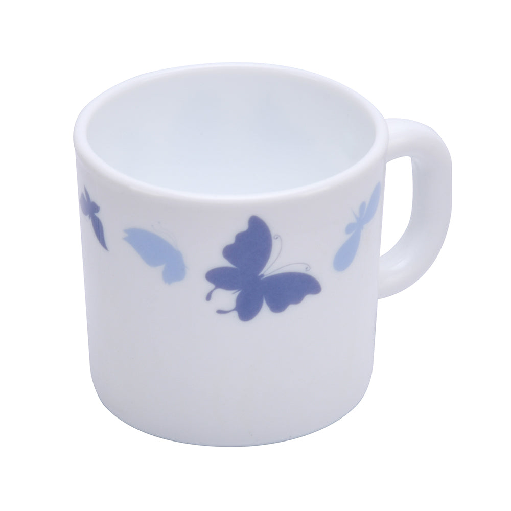 Arias by Lara Dutta Dazzling Wings Coffee Mugs Set of 6 (180 ml, White)