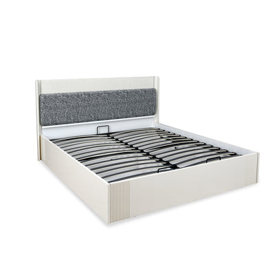 Nix King Bed with Hydraulic Storage (Beige)