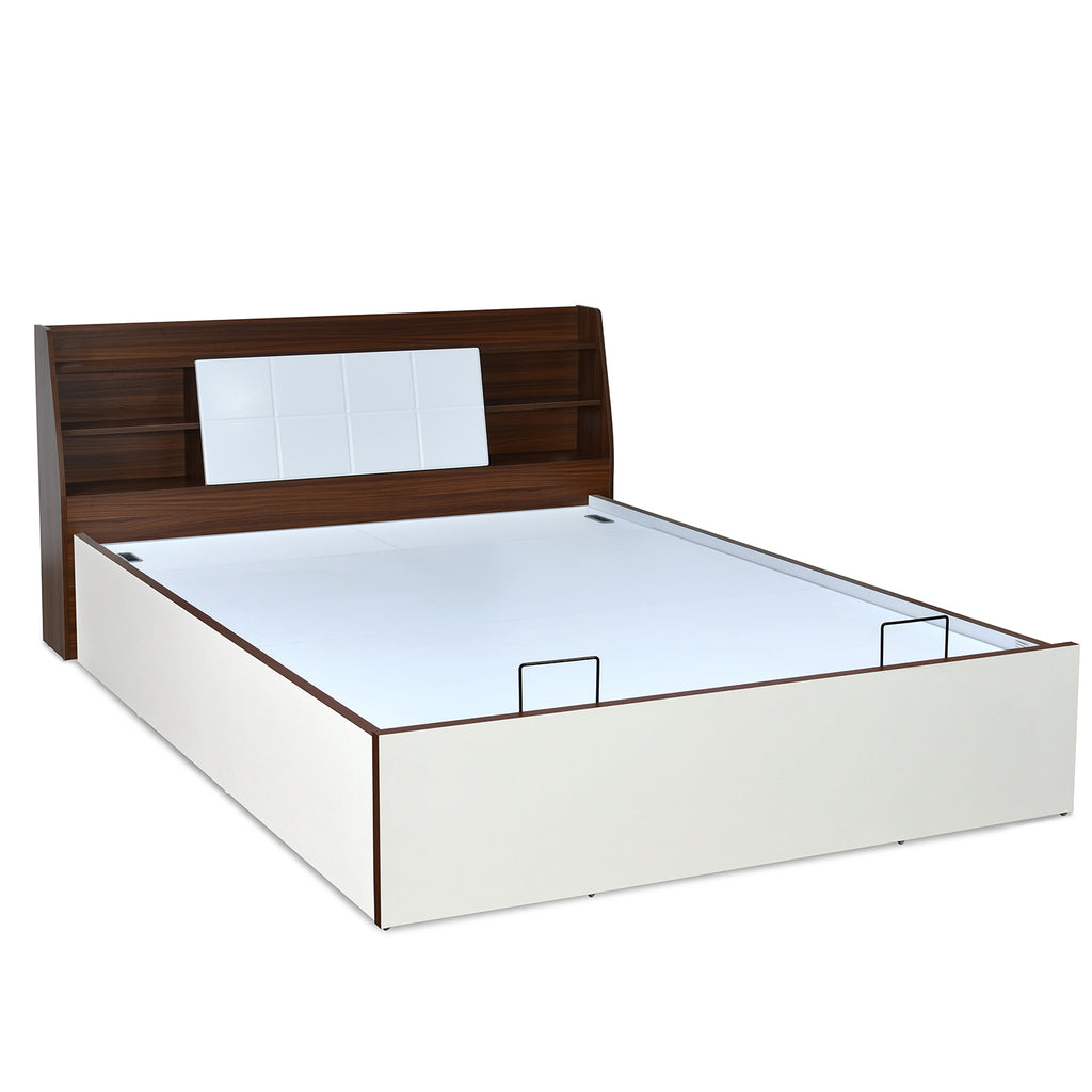 Ornate Prime Bed with Semi Hydraulic Storage (White)