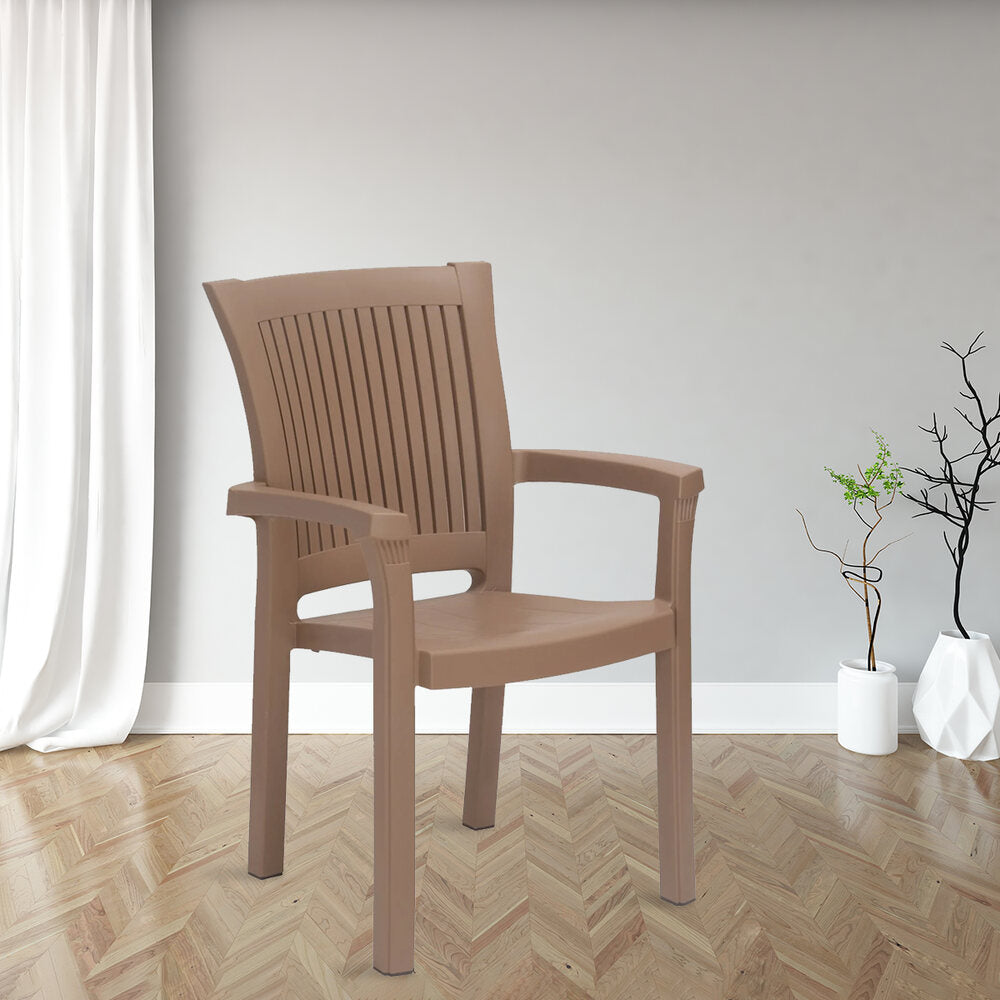 Enamora Premium Chair (Rattan Dark Beige) By Nilkamal
