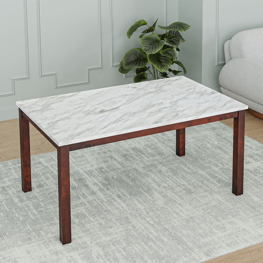 Roxbury 6 Seater Dining Table (Marble White)