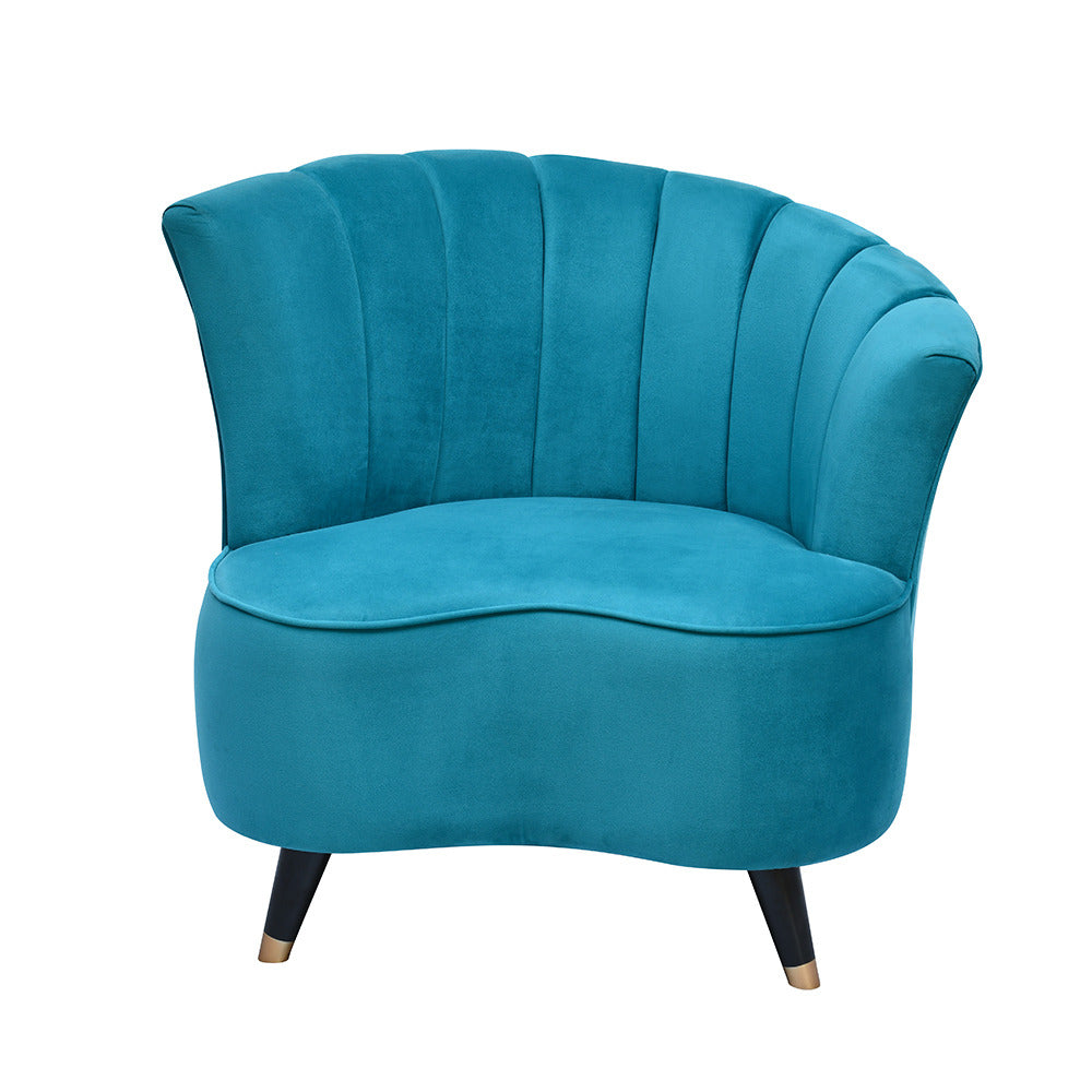 Riverside Fabric Right Arm Chair (Blue)