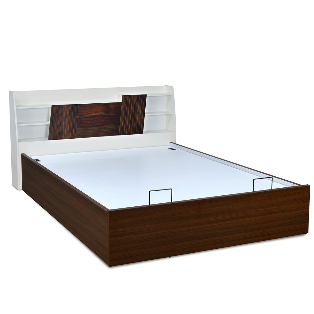 Slew Prime Bed with Semi Hydraulic Storage (Walnut)