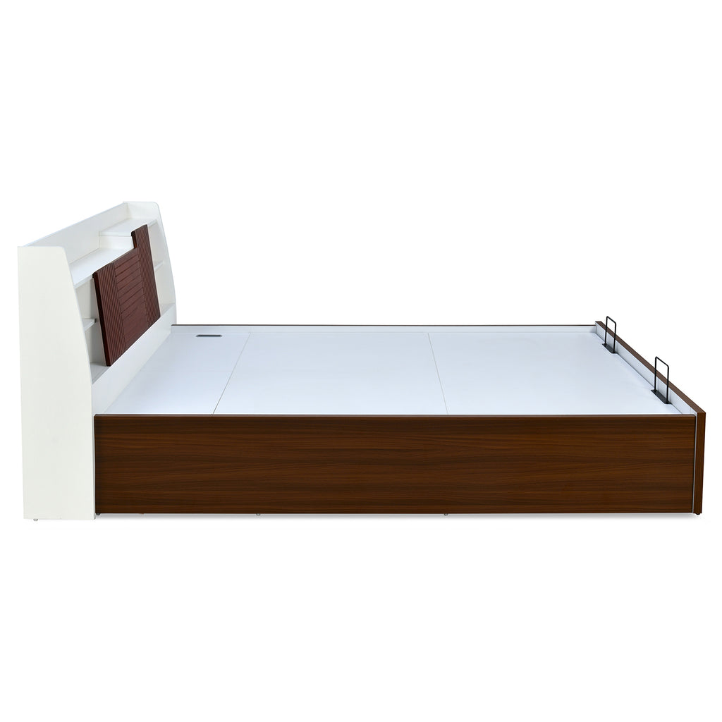 Slew Prime Bed with Semi Hydraulic Storage (Walnut)
