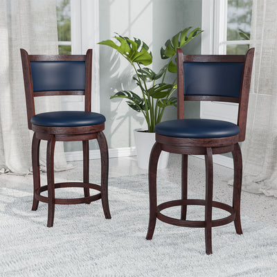 Theon Counter Height Dining Chair Set of 2 (Dark Expresso)