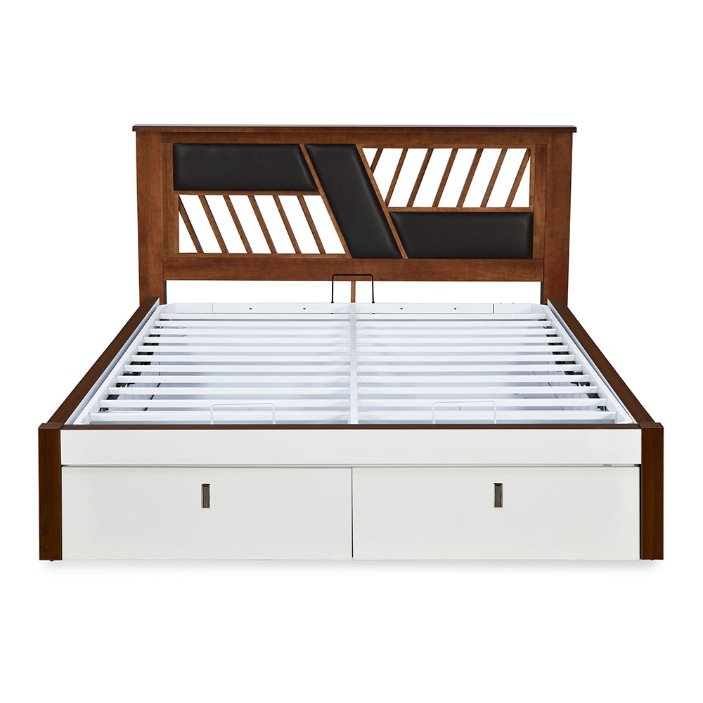Zion Premier Bed with Full Hydraulic Storage (White)