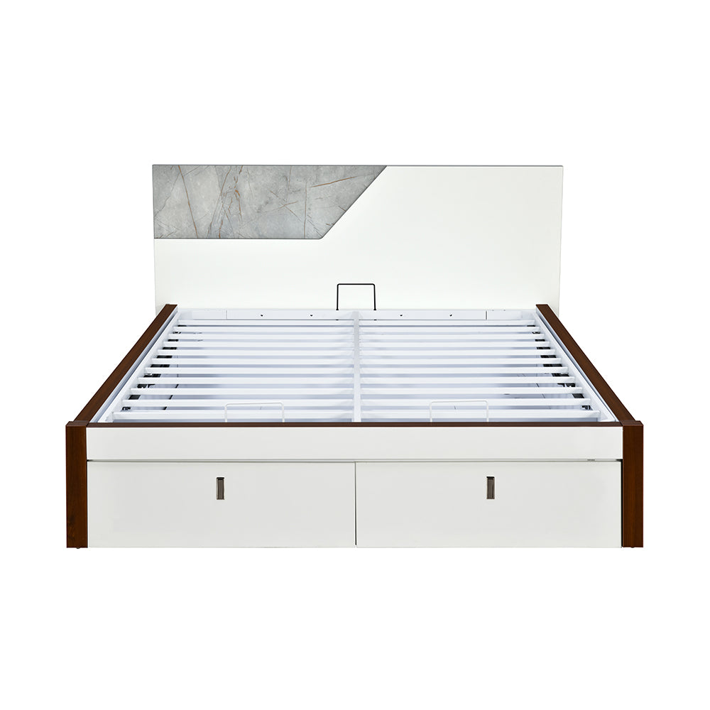 Asta Premier Bed with Full Hydraulic Storage (White)