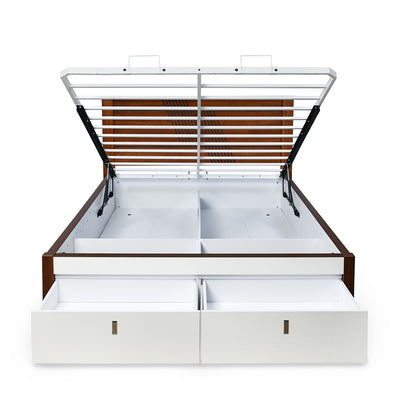 Electra Premier Bed with Full Hydraulic Storage (White)
