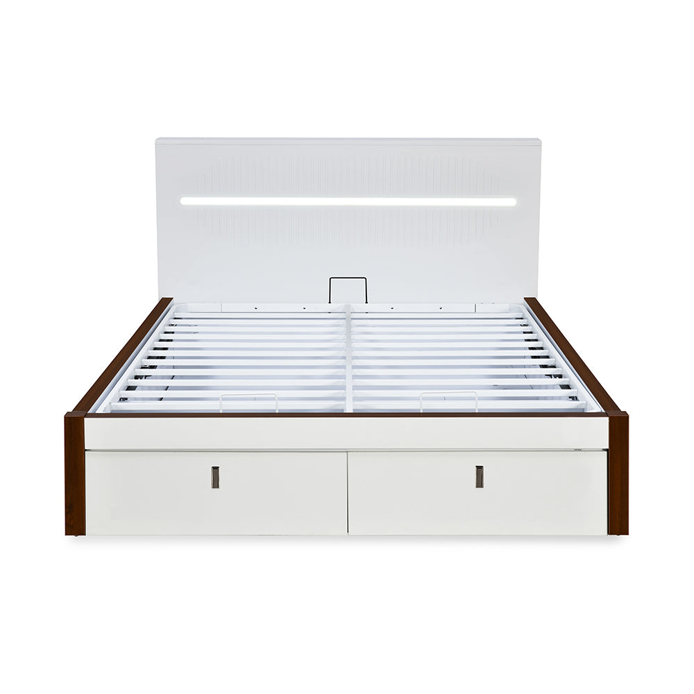 Capsule Premier Bed with Full Hydraulic Storage (White)