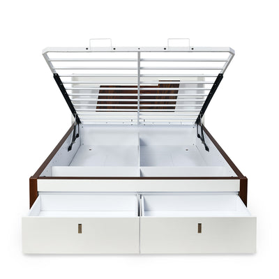 Slew Premier Bed with Full Hydraulic Storage (White)