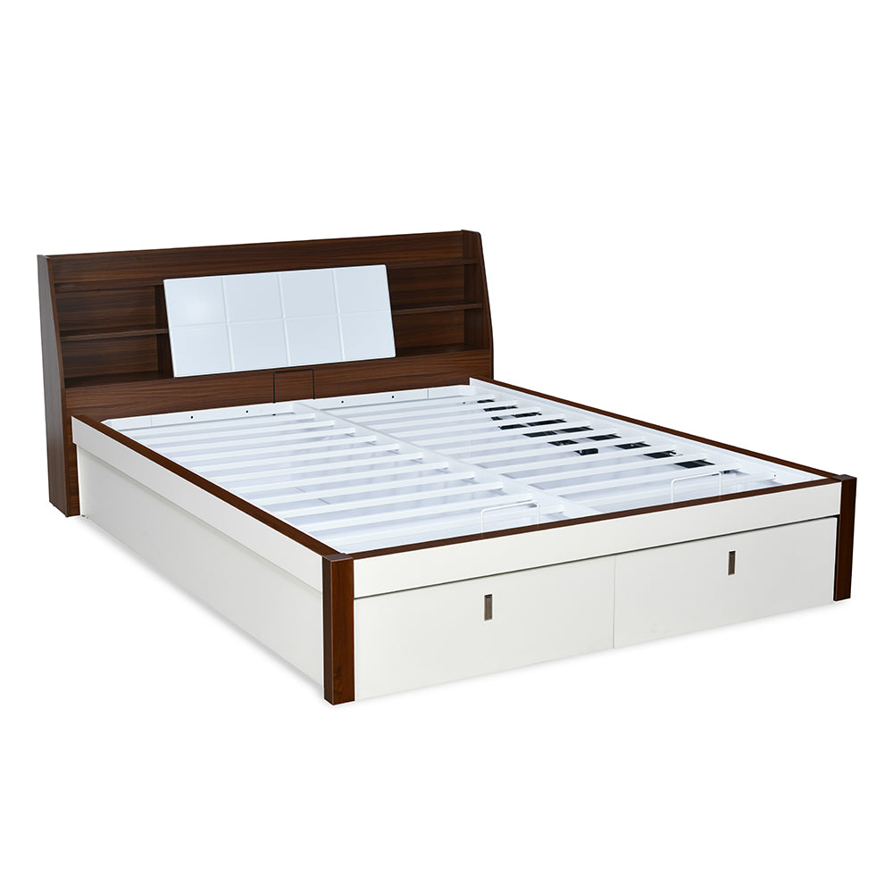 Ornate Premier Bed with Full Hydraulic Storage (White)