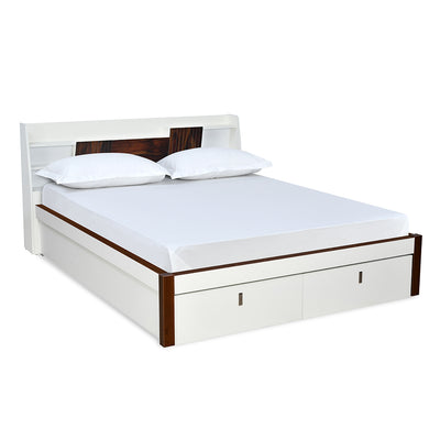 Slew Premier Bed with Hydraulic Storage (White)